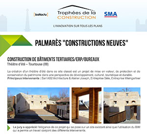 TROPHÉE DE LA CONSTRUCTION 2015 – PRIX CONSTRUCTIONS NEUVES